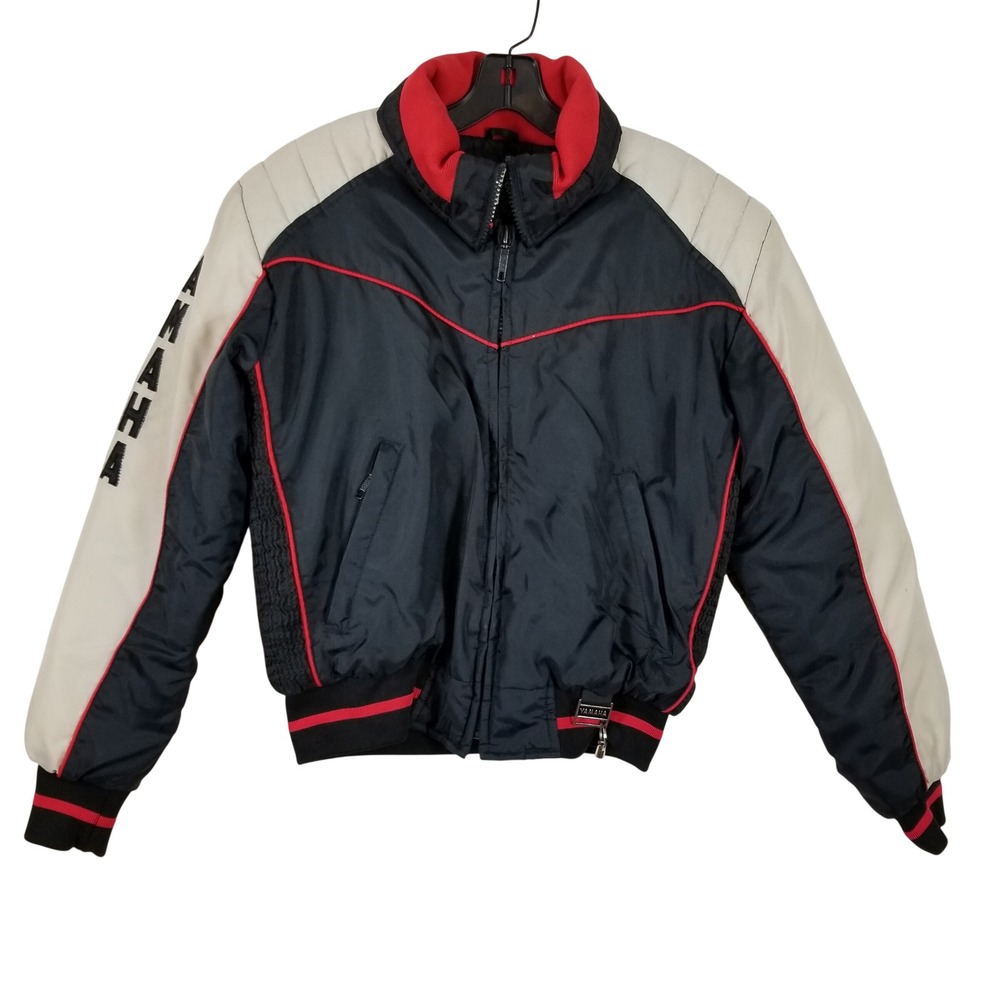 Vintage Maxim Wear Yamaha Racing Jacket Mens‎ Medium Black Red SMB-89MAX-MS